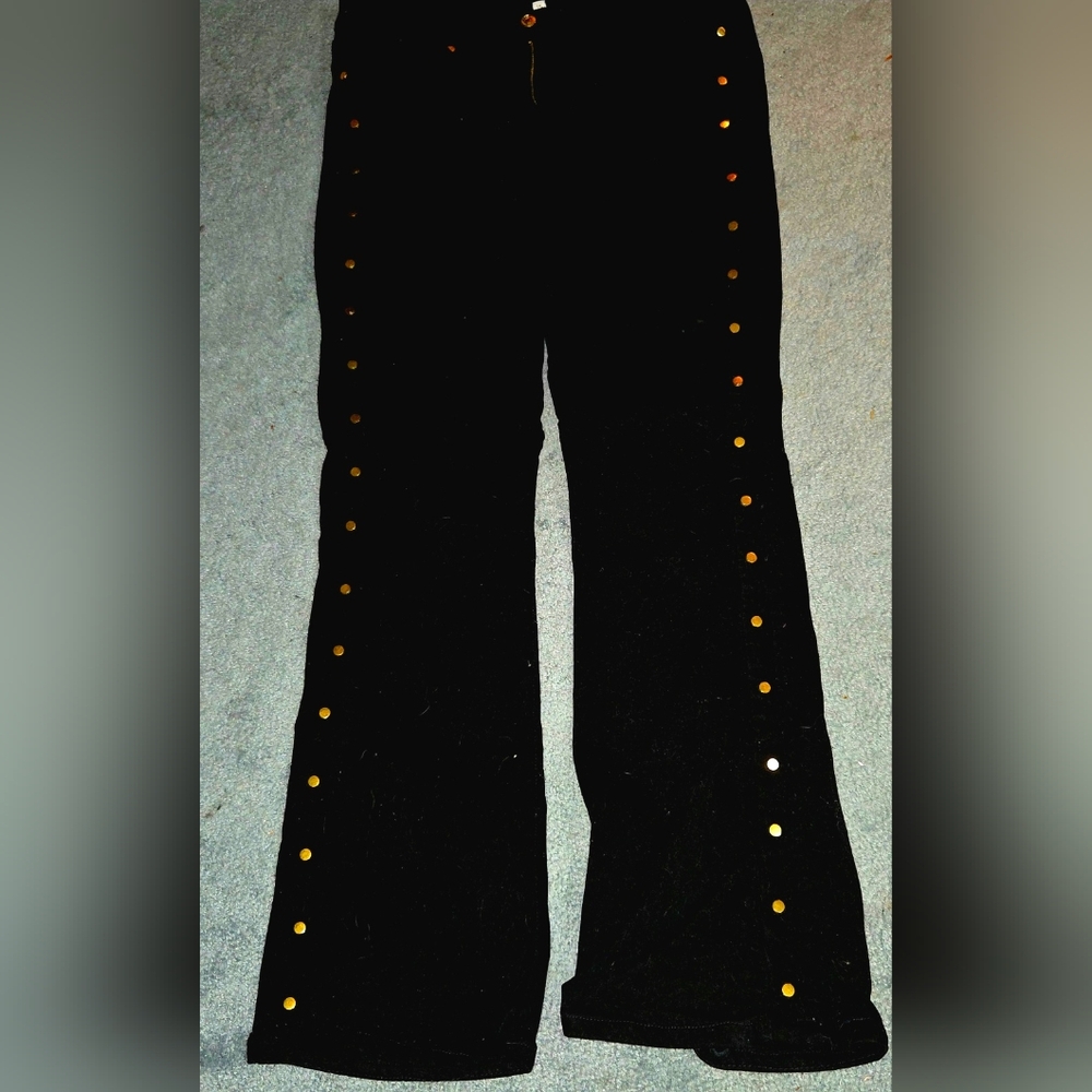 Stylish Black Jeans By SOFIA with studded Accents.  Size 14